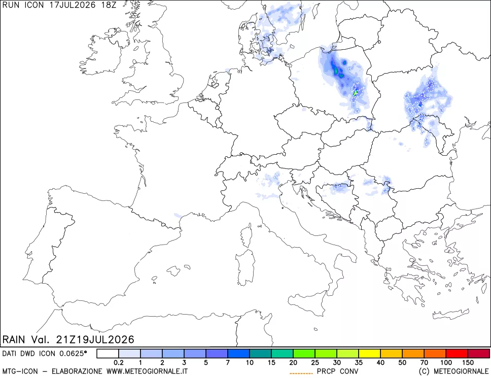 mappa Precipitazioni totali e convettive