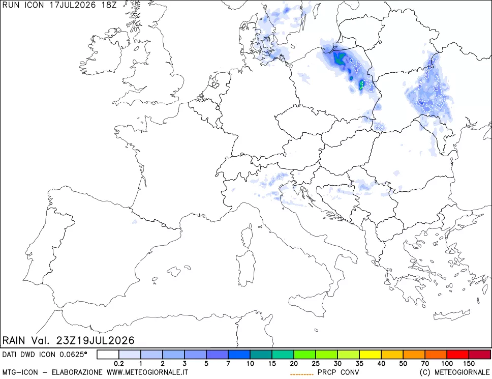 mappa Precipitazioni totali e convettive