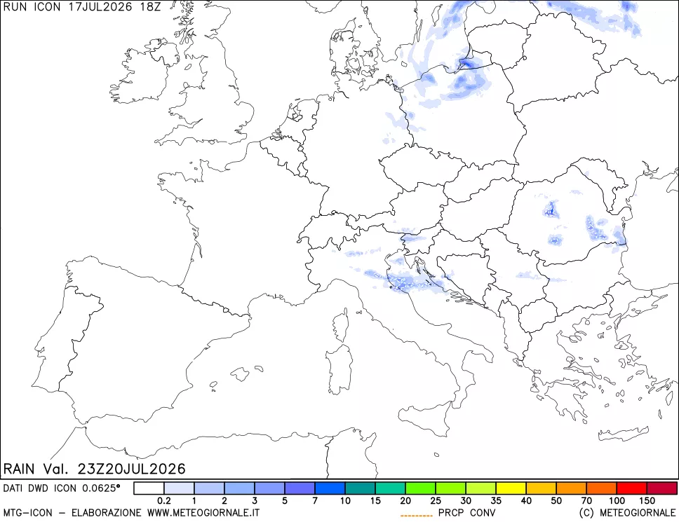 mappa Precipitazioni totali e convettive