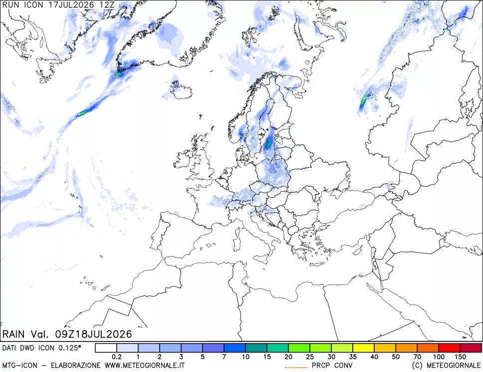 mappa Precipitazioni totali e convettive