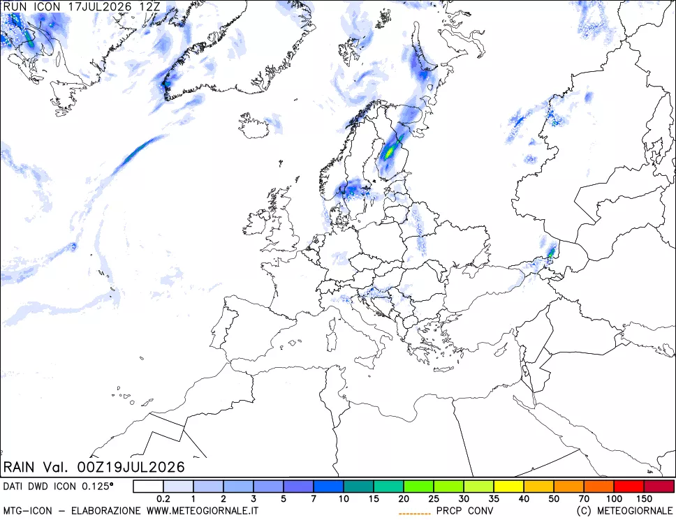 mappa Precipitazioni totali e convettive