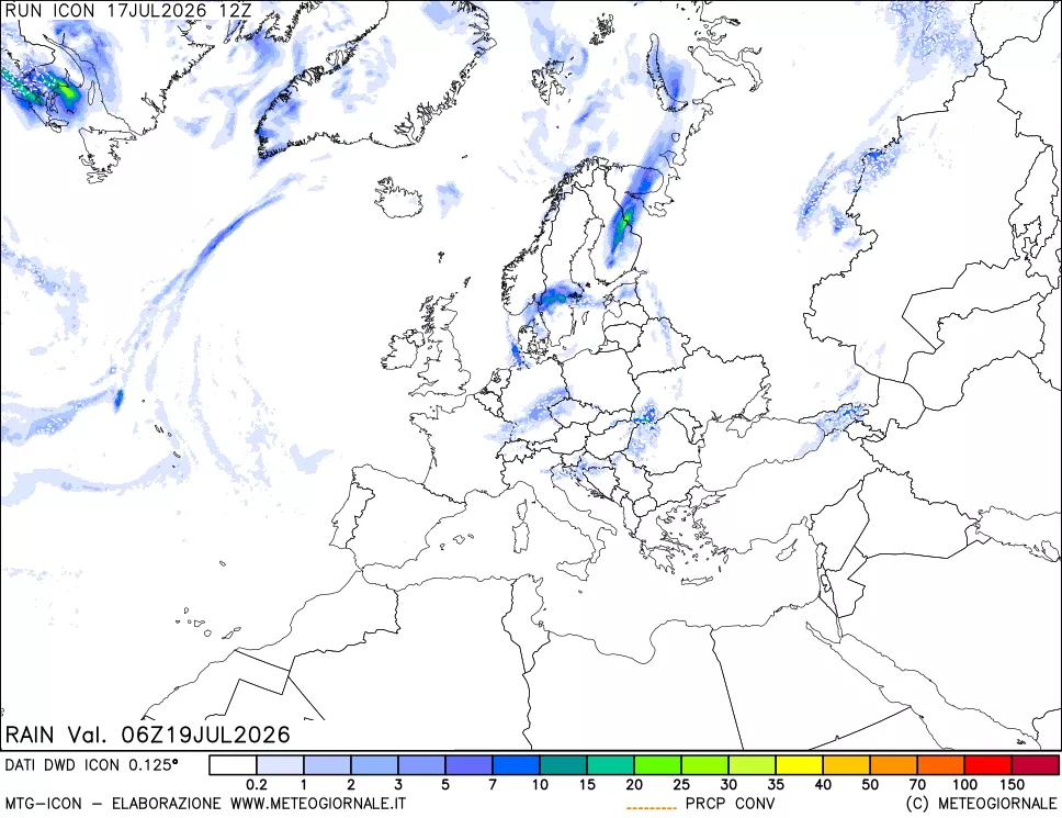 mappa Precipitazioni totali e convettive
