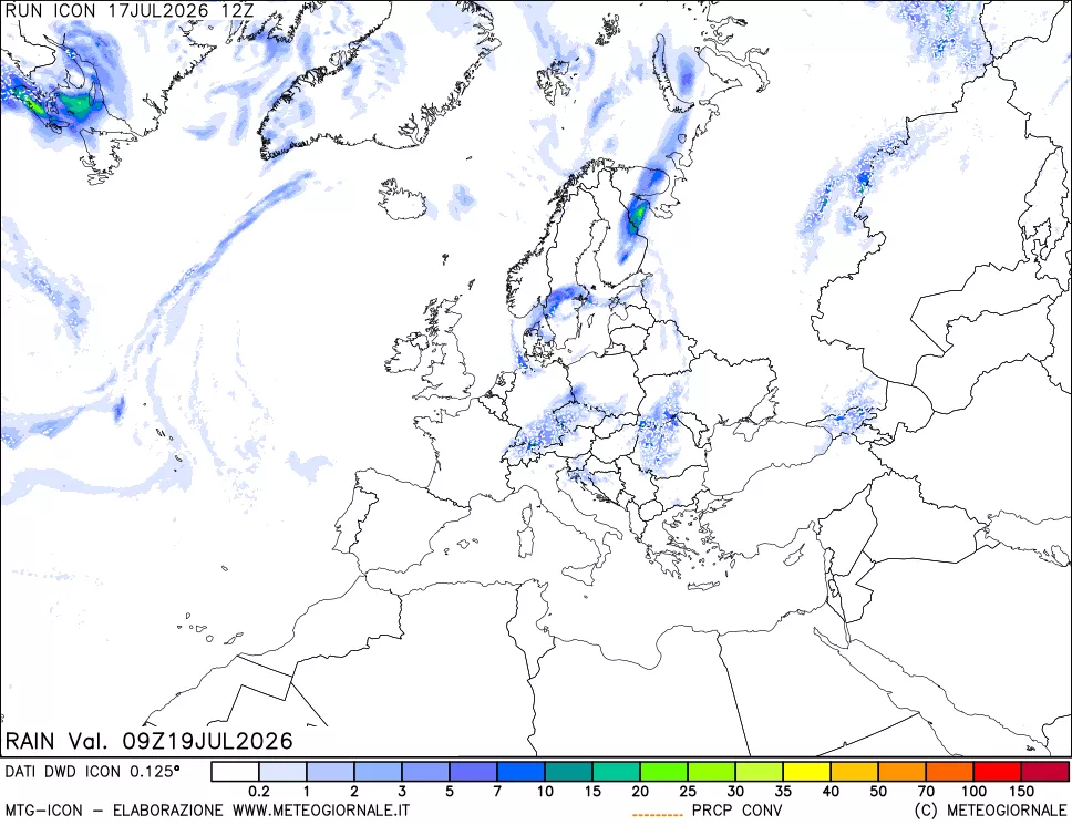 mappa Precipitazioni totali e convettive