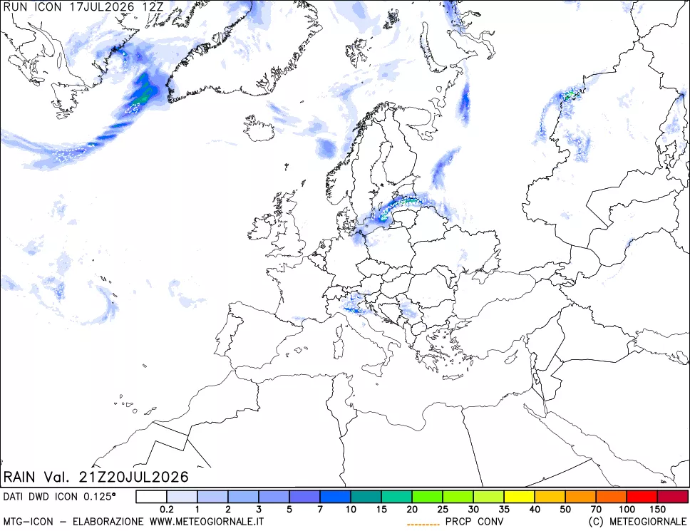 mappa Precipitazioni totali e convettive