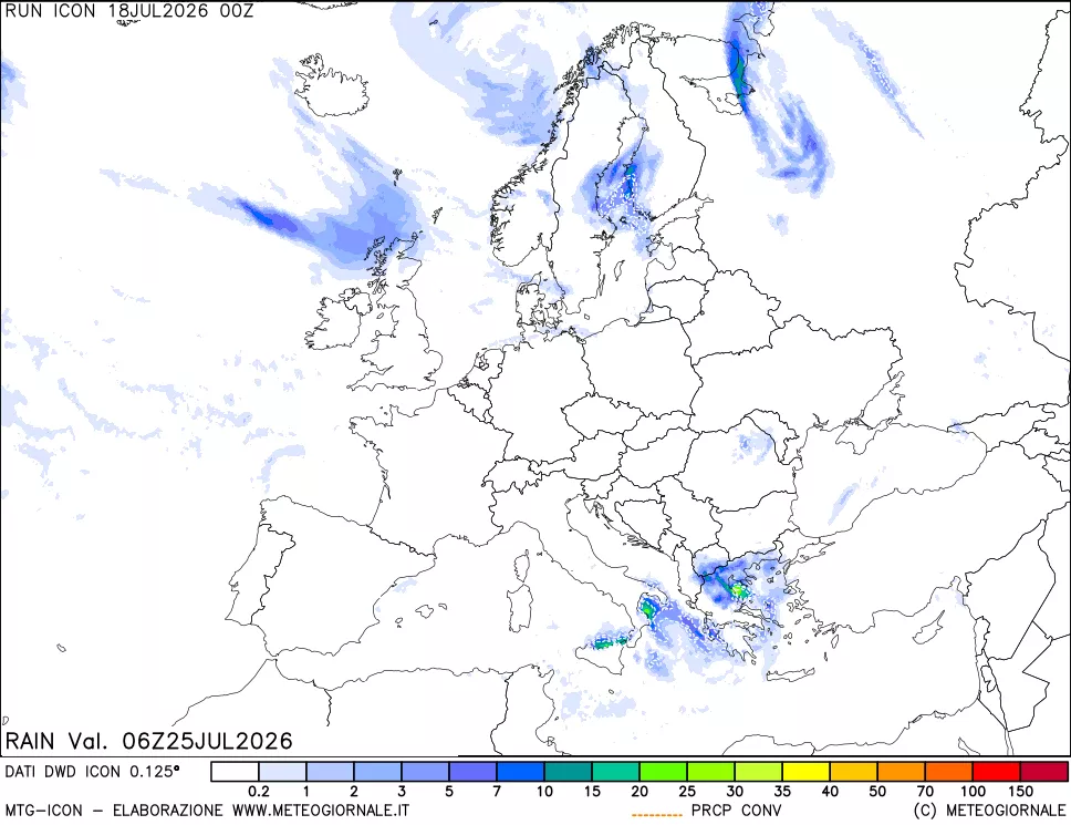 mappa Precipitazioni totali e convettive
