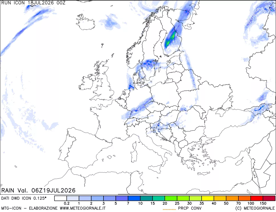 mappa Precipitazioni totali e convettive