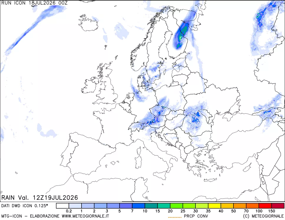 mappa Precipitazioni totali e convettive