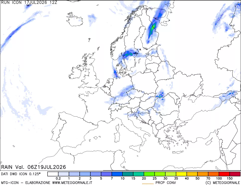 mappa Precipitazioni totali e convettive