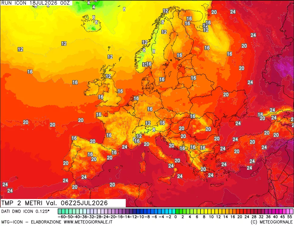 mappa Temp 2 metri