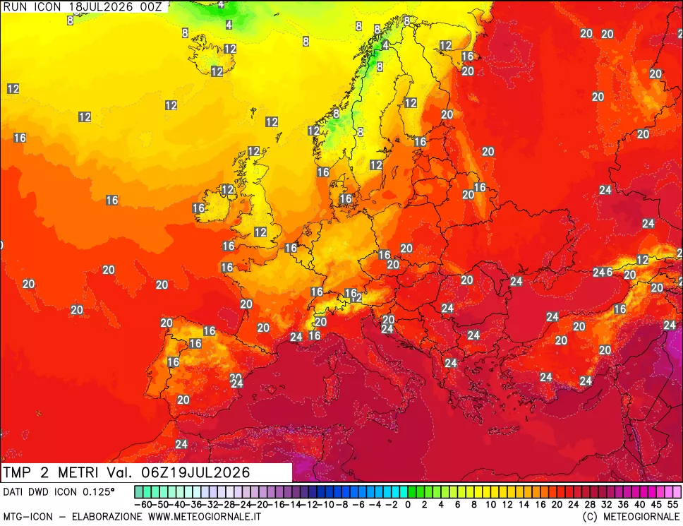 mappa Temp 2 metri