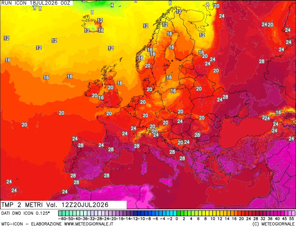 mappa Temp 2 metri