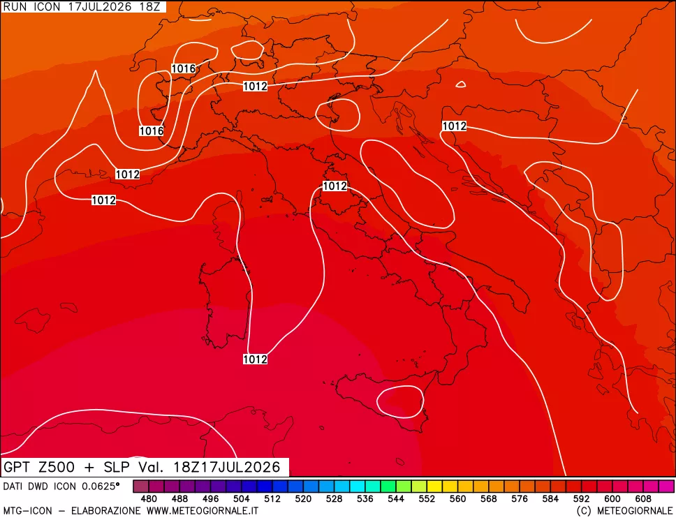 mappa 500 hPa GPT + Press SLM