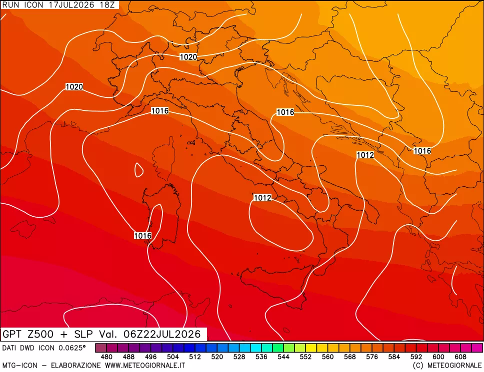 mappa 500 hPa GPT + Press SLM