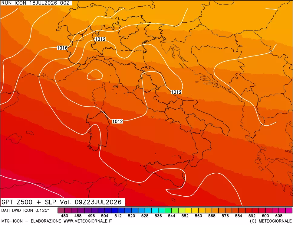 mappa 500 hPa GPT + Press SLM