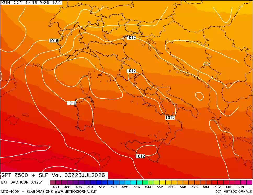 mappa 500 hPa GPT + Press SLM