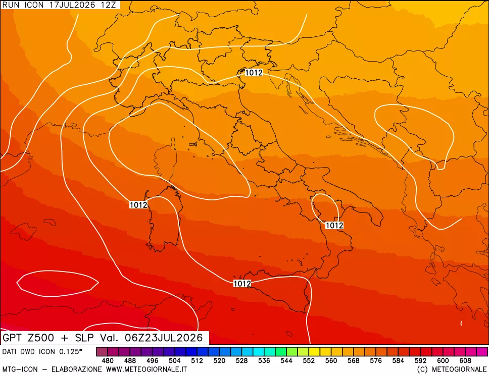 mappa 500 hPa GPT + Press SLM
