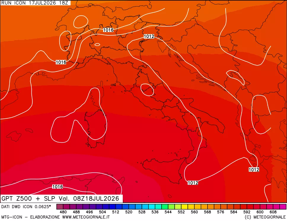 mappa 500 hPa GPT + Press SLM