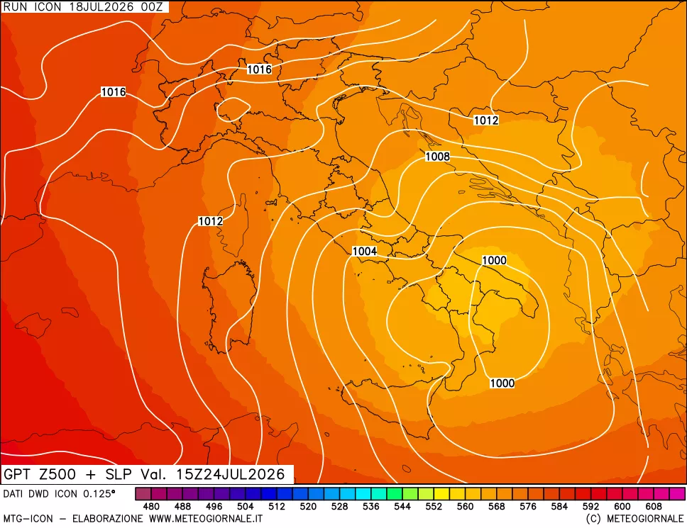mappa 500 hPa GPT + Press SLM