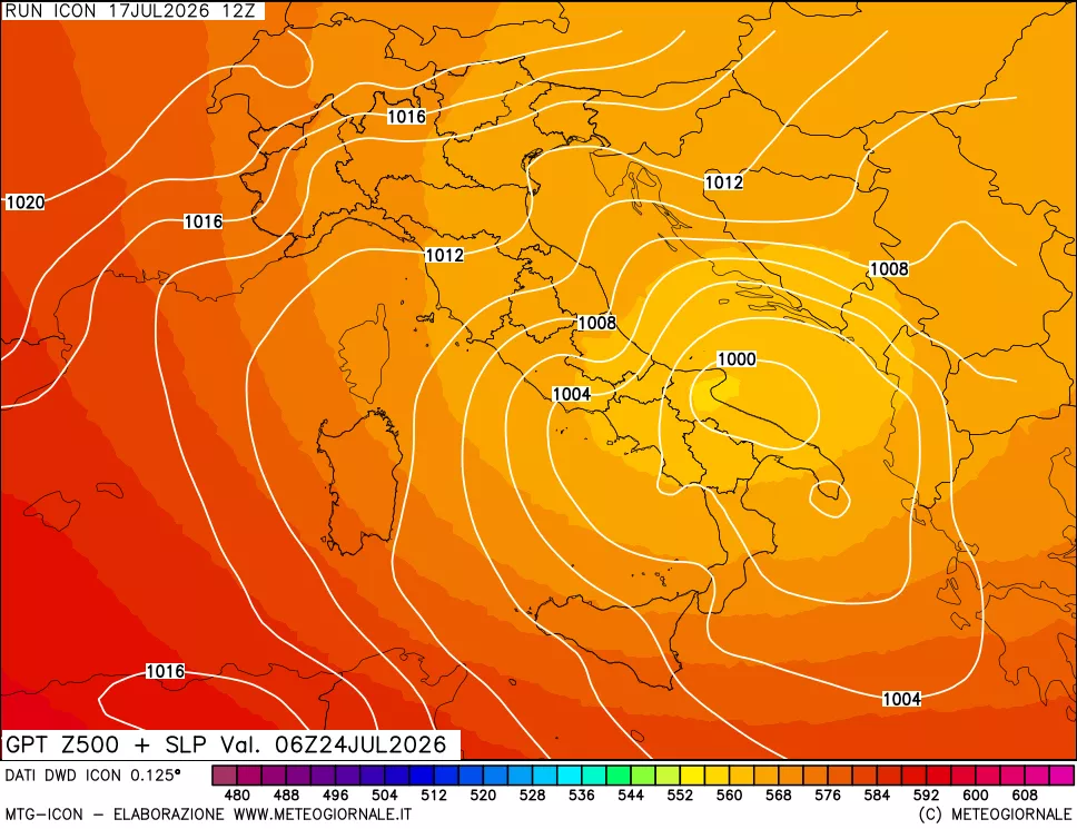 mappa 500 hPa GPT + Press SLM