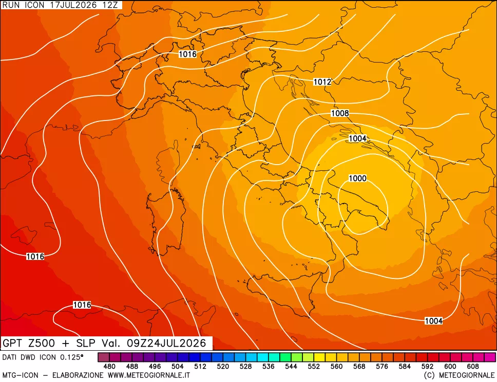 mappa 500 hPa GPT + Press SLM