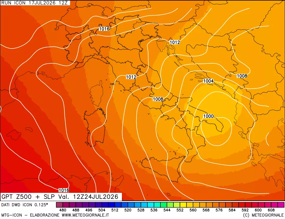 mappa 500 hPa GPT + Press SLM