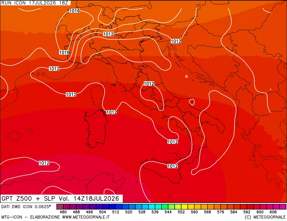 mappa 500 hPa GPT + Press SLM