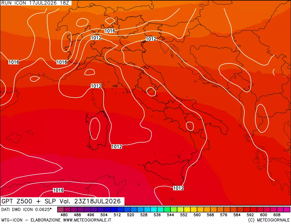 mappa 500 hPa GPT + Press SLM