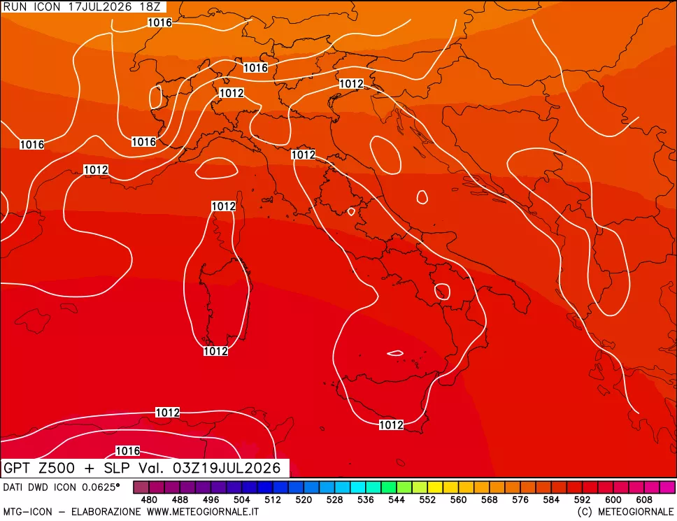 mappa 500 hPa GPT + Press SLM