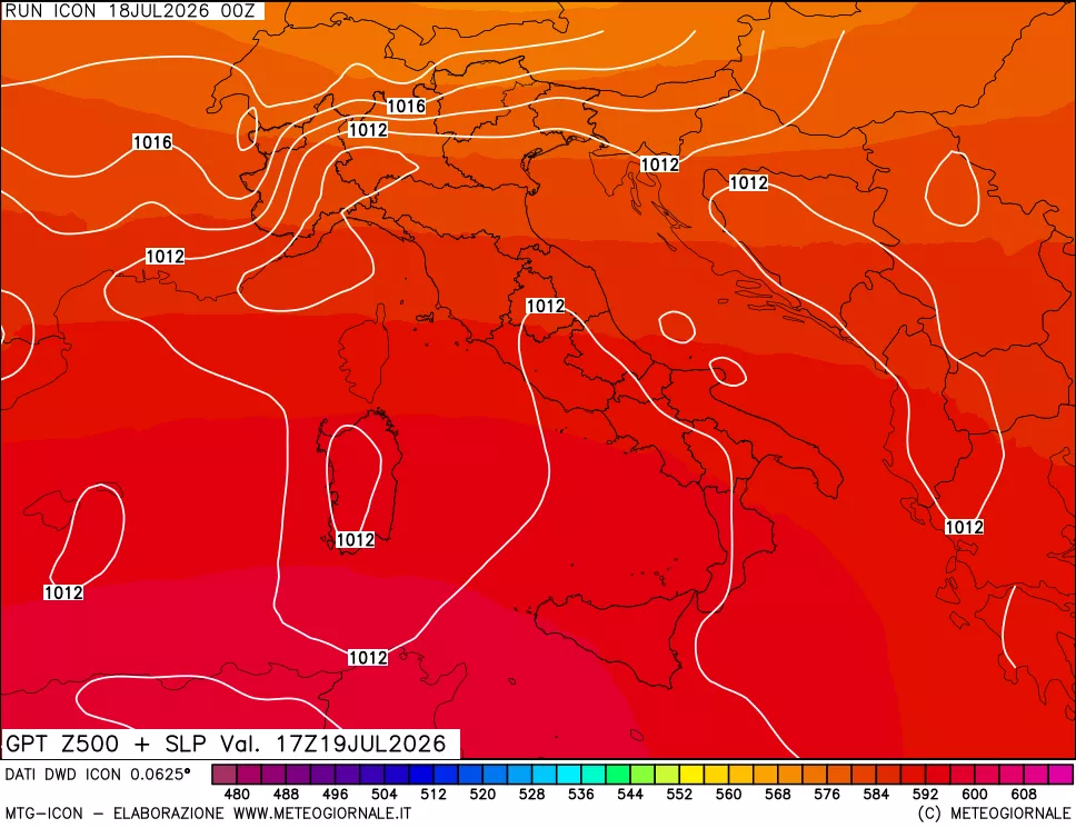 mappa 500 hPa GPT + Press SLM