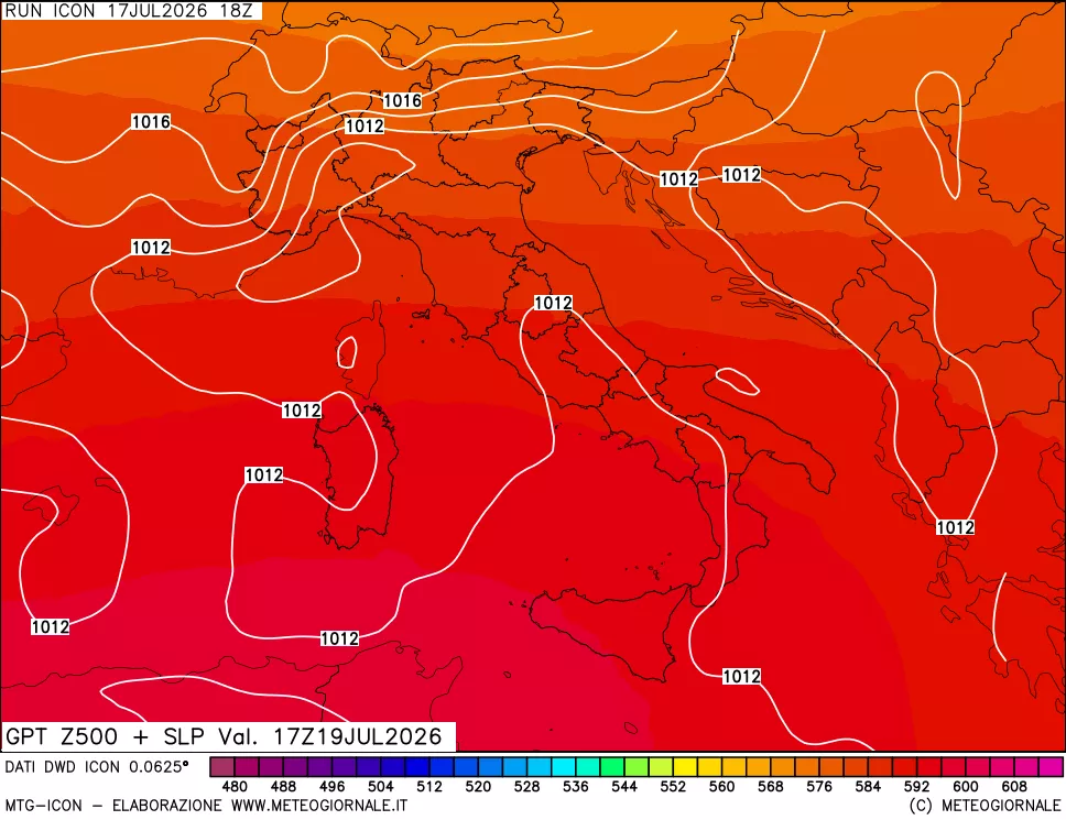 mappa 500 hPa GPT + Press SLM