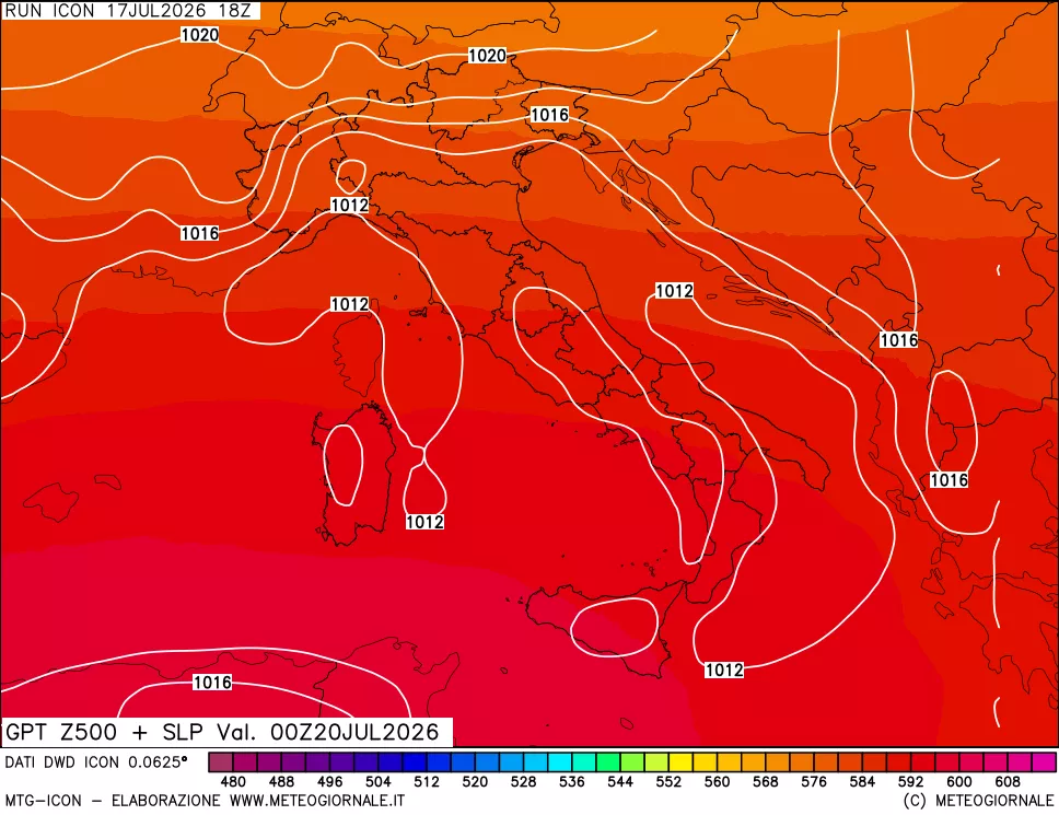 mappa 500 hPa GPT + Press SLM