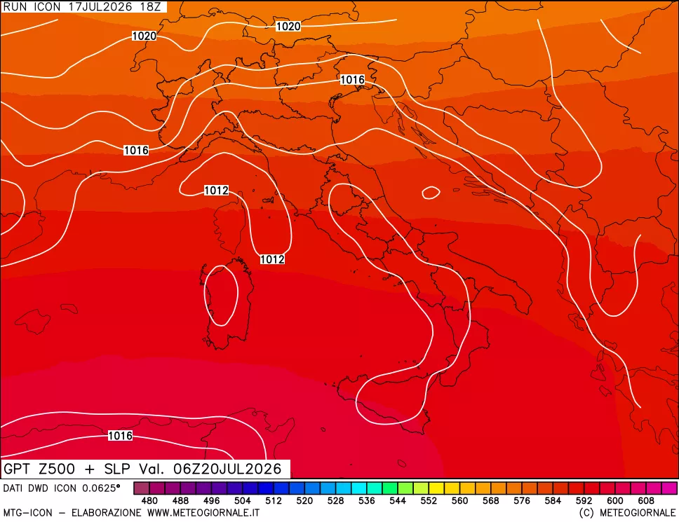 mappa 500 hPa GPT + Press SLM