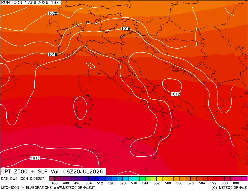 mappa 500 hPa GPT + Press SLM