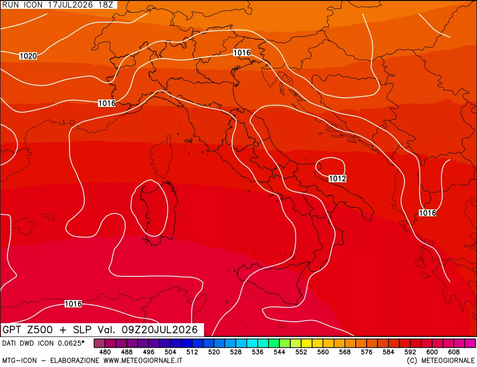 mappa 500 hPa GPT + Press SLM