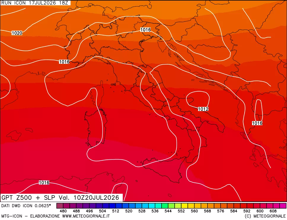 mappa 500 hPa GPT + Press SLM