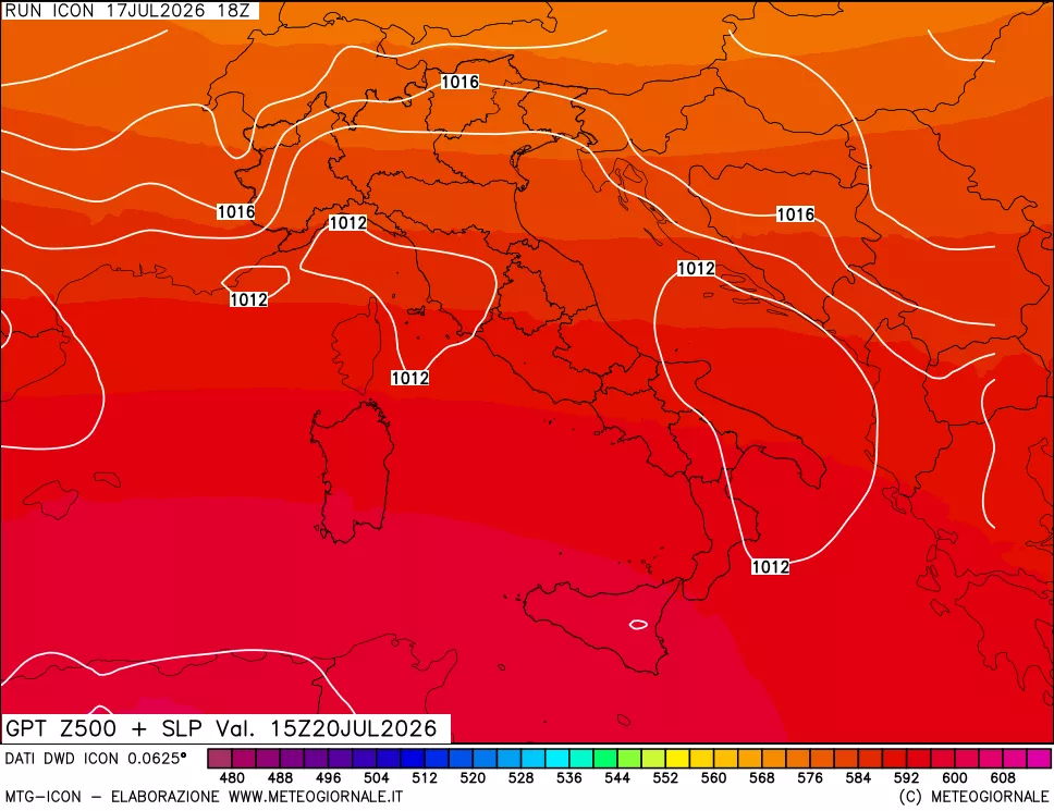 mappa 500 hPa GPT + Press SLM