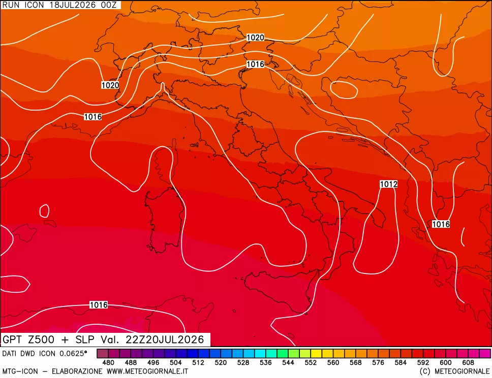 mappa 500 hPa GPT + Press SLM