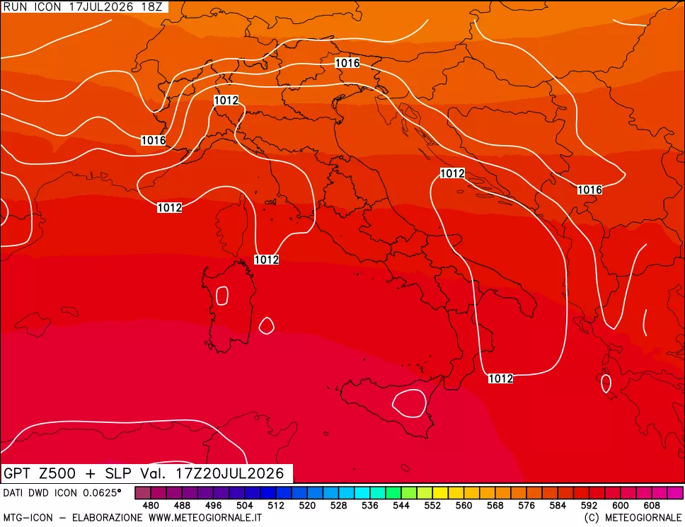 mappa 500 hPa GPT + Press SLM