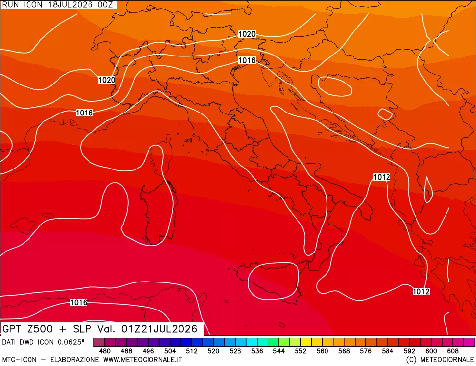 mappa 500 hPa GPT + Press SLM