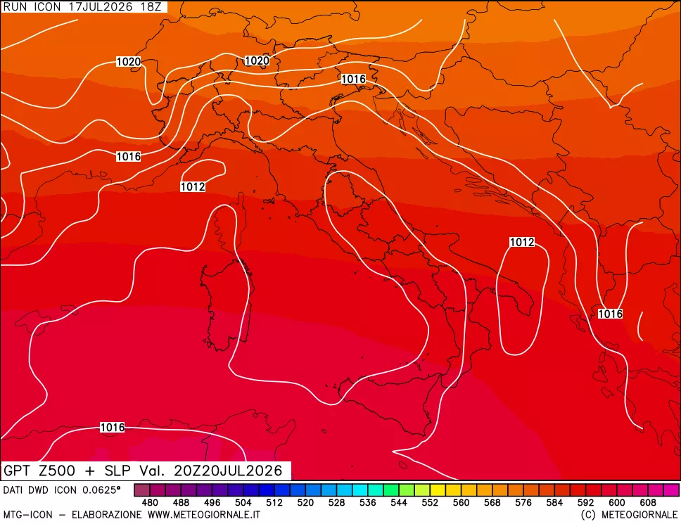 mappa 500 hPa GPT + Press SLM