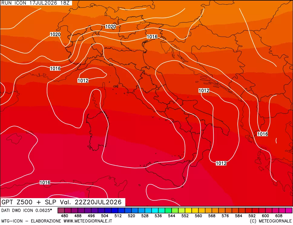 mappa 500 hPa GPT + Press SLM