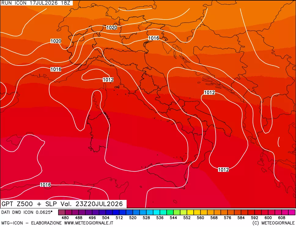 mappa 500 hPa GPT + Press SLM