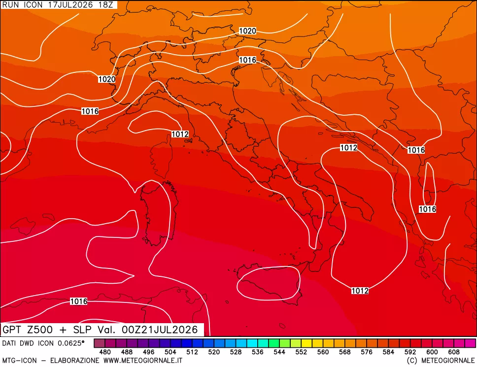 mappa 500 hPa GPT + Press SLM