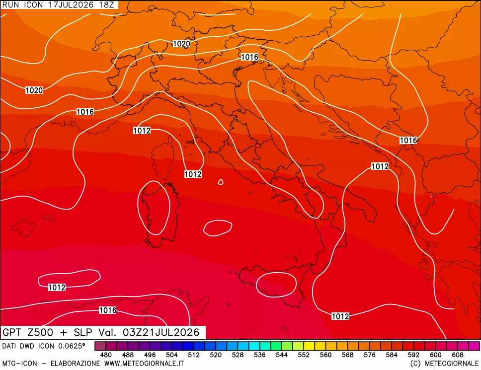 mappa 500 hPa GPT + Press SLM