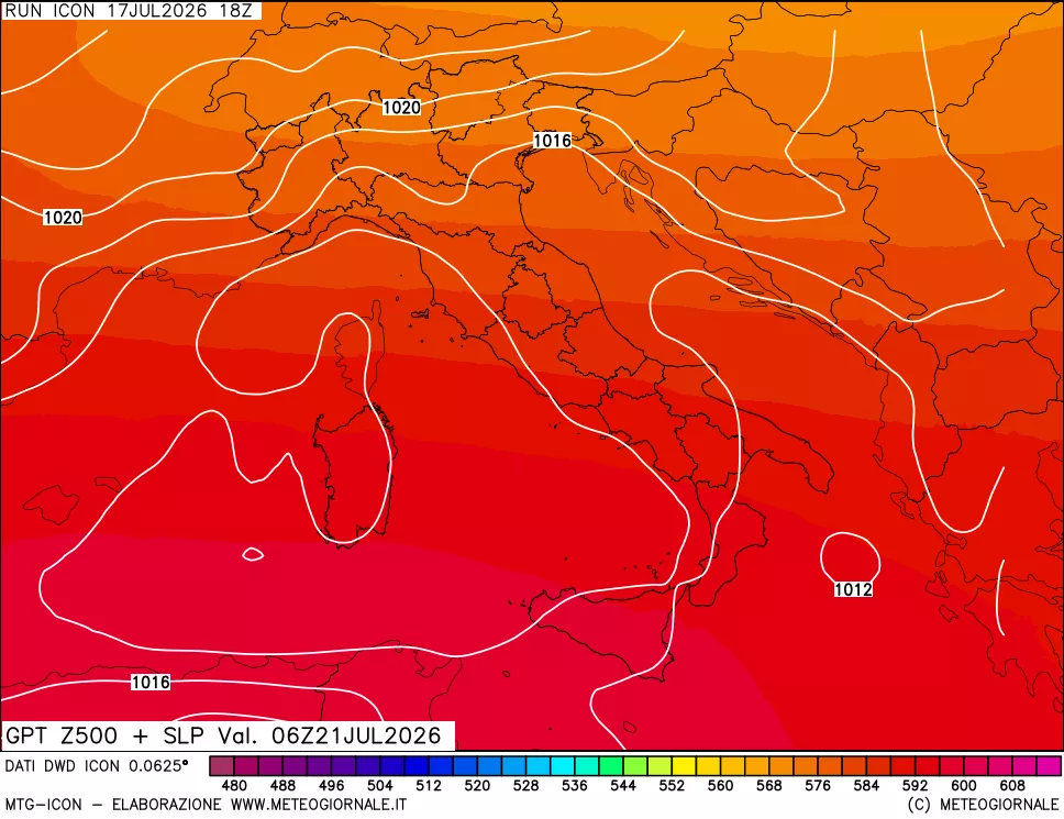mappa 500 hPa GPT + Press SLM