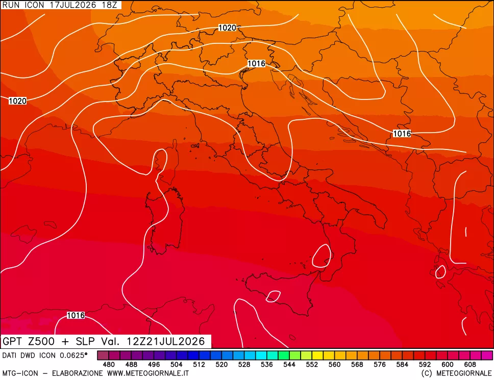 mappa 500 hPa GPT + Press SLM
