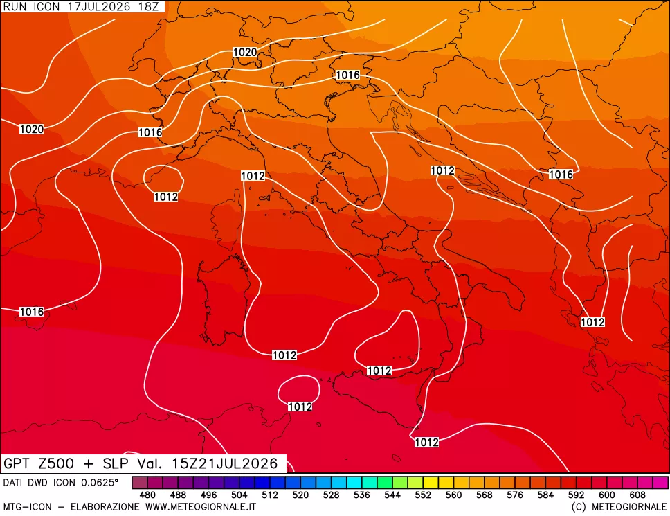 mappa 500 hPa GPT + Press SLM
