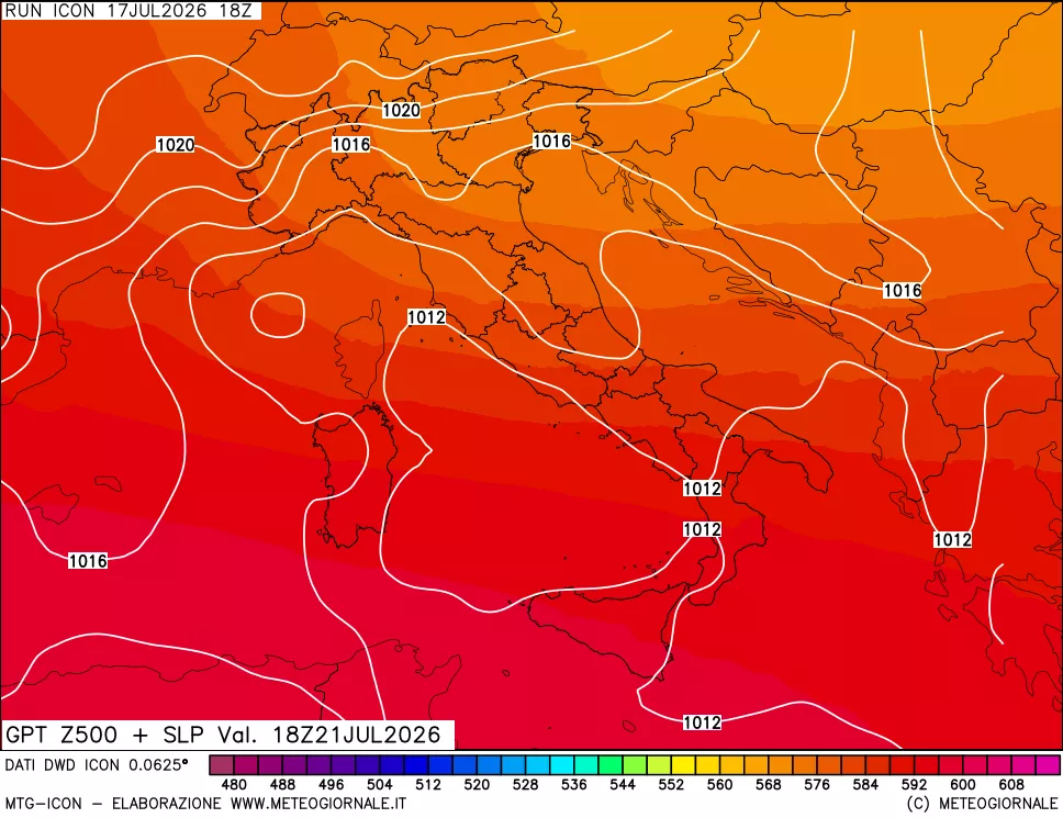 mappa 500 hPa GPT + Press SLM