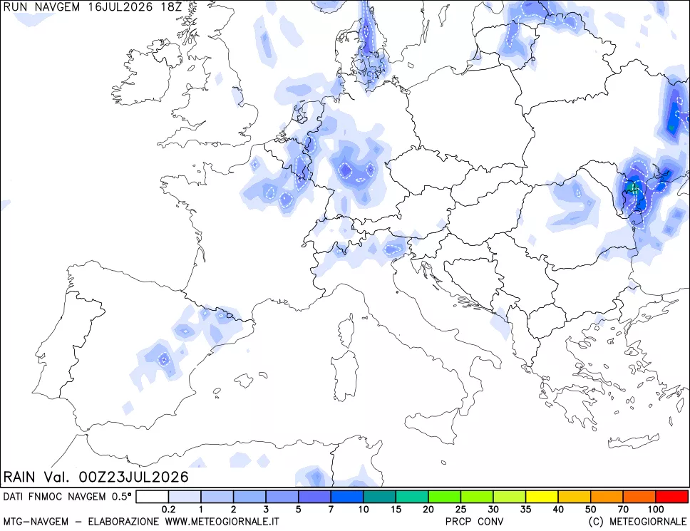 mappa Precipitazioni Totali