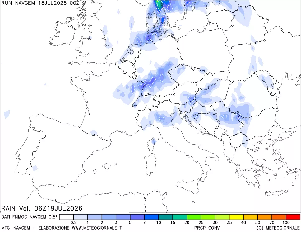 mappa Precipitazioni Totali